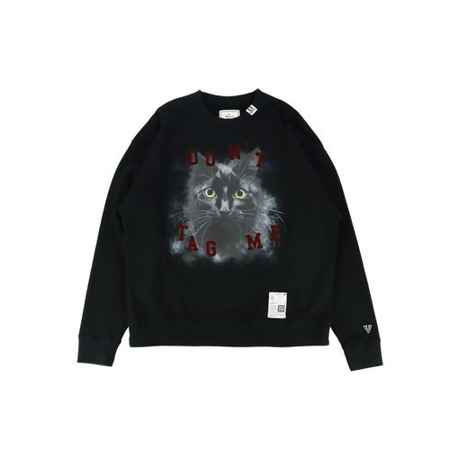 ��26AW��Maison MIHARA YASUHIRO �᥾�� �ߥϥ�䥹�ҥ� Cat Printed Sweatshirt �֥�å� J17PO782