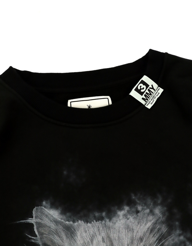 ��24AW��Maison MIHARA YASUHIRO �᥾�� �ߥϥ�䥹�ҥ� Cat Printed Sweatshirt �֥�å� A13PO662