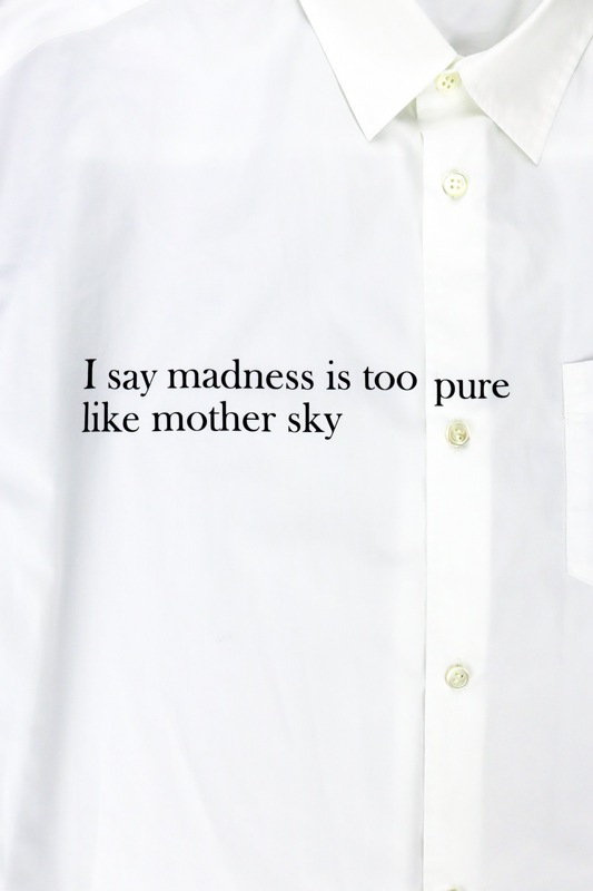 UNDERCOVER アンダーカバー Coブロード半袖シャツ MOTHER SKY ホワイト