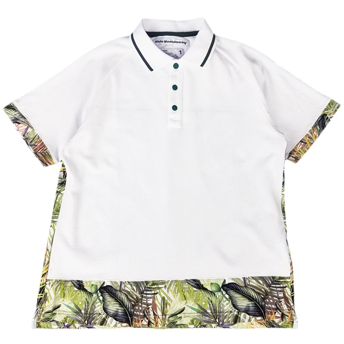 50OFFWhite Mountaineering ۥ磻ȥޥƥ˥ BOTANICAL PRINTED RAGLAN POLO SHIRT ܥ˥ 饰 ݥ ۥ磻 WM2071509