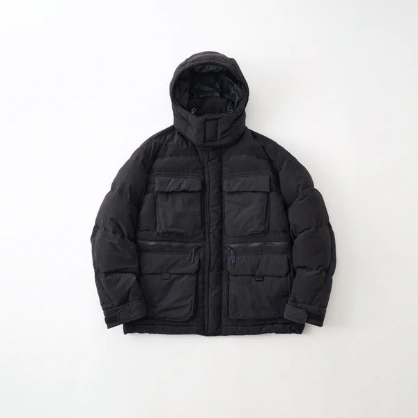 White Mountaineering  �ۥ磻�ȥޥ���ƥ˥���󥰡�WM �� TAION RIPSTOP DOWN JACKET BLACK��WM2573209