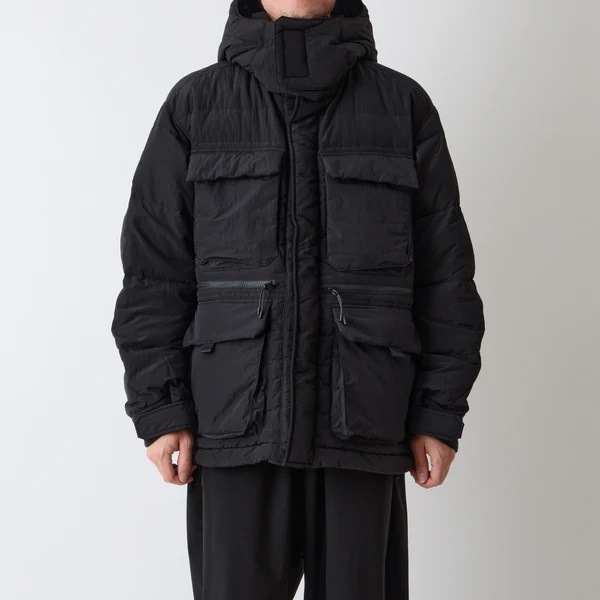 White Mountaineering  �ۥ磻�ȥޥ���ƥ˥���󥰡�WM �� TAION RIPSTOP DOWN JACKET BLACK��WM2573209