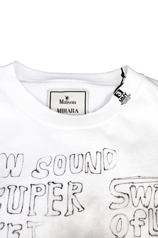 ミハラヤスヒロ ホワイト Tシャツ サイズ46 新品 24AW】Maison MIHARA YASUHIRO メゾン ミハラヤスヒロ Duck Printed