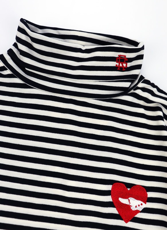 rough&swell եɥ HEARTY BORDER TURTLE ȥͥå ۥ磻ȡߥ֥å RSM-25223