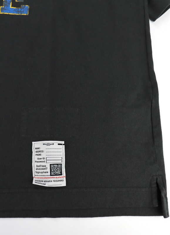��26SS��Maison MIHARA YASUHIRO �᥾�� �ߥϥ�䥹�ҥ� Don't Tag Me Printed T-shirt �֥�å� J16TS842