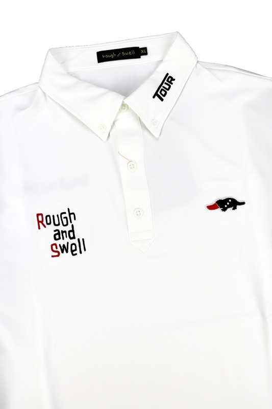 rough&swell ��ե���ɥ������� PARMAKER TOUR POLO L.S. �ݥ������ �ۥ磻�� RSM-26216