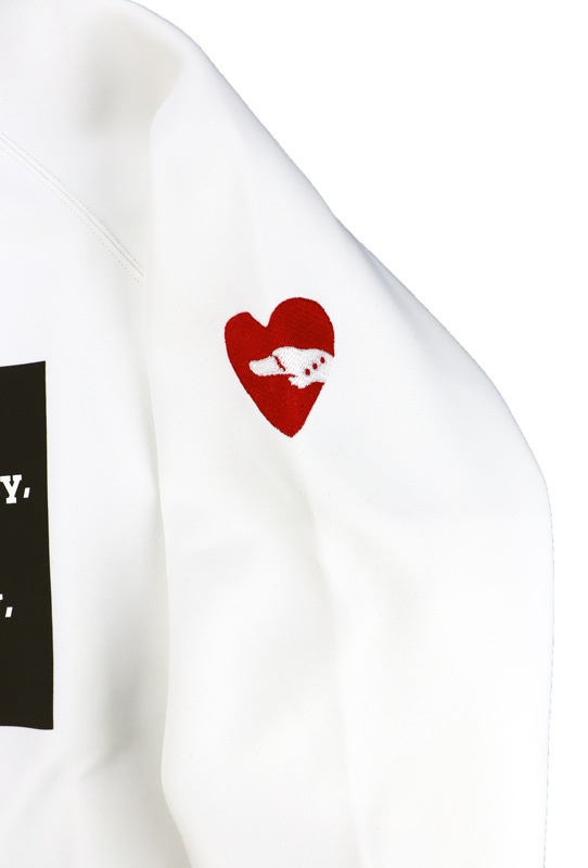 rough&swell ��ե���ɥ������� MESSAGE SWEAT �������å� �ۥ磻�� RSM-25202