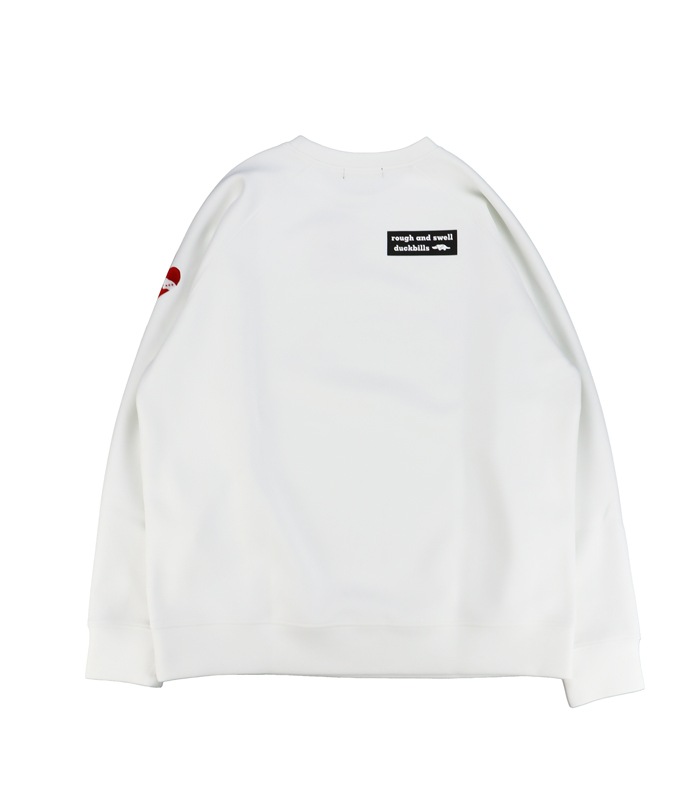 rough&swell ��ե���ɥ������� MESSAGE SWEAT �������å� �ۥ磻�� RSM-25202