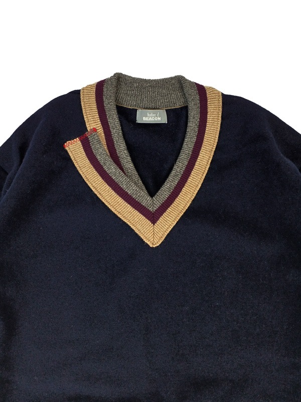 kolor beacon 22AW Vネックセーター ニット ネイビー kolor beacon 22AW Vネックセーター ニット ネイビー