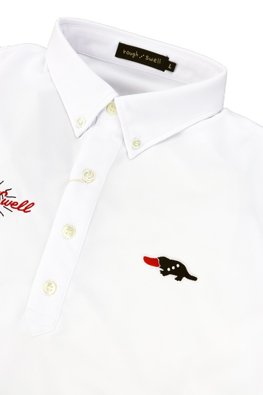 rough&swell ��ե���ɥ������� GLOBE SIDE LINE POLO �ݥ������ �ۥ磻�� RSM-25004