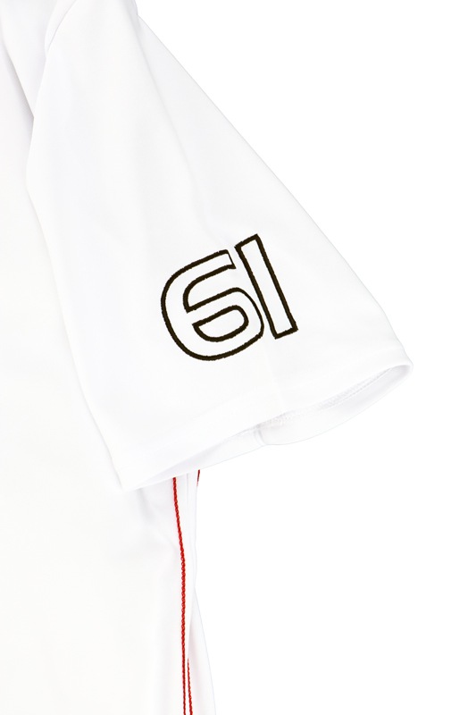 rough&swell ��ե���ɥ������� GLOBE SIDE LINE POLO �ݥ������ �ۥ磻�� RSM-25004