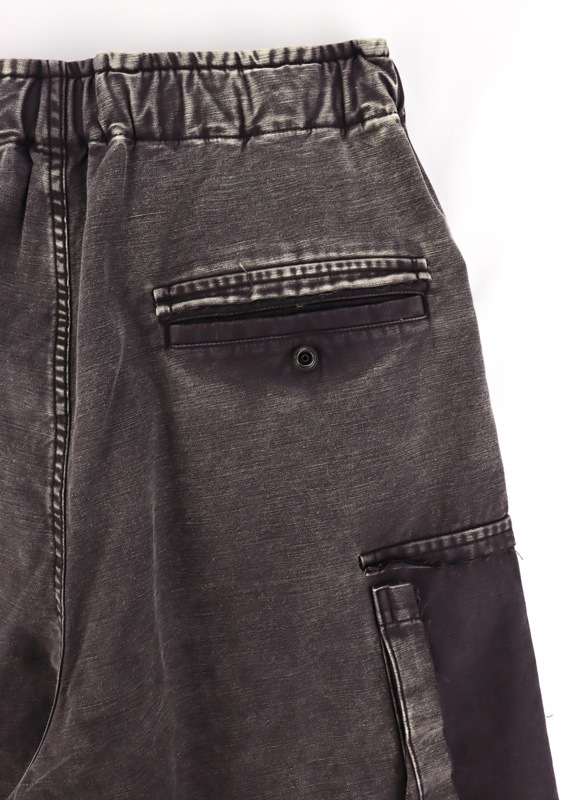 ��26SS��Maison MIHARA YASUHIRO �᥾�� �ߥϥ�䥹�ҥ� Cotton Satin Cargo Pants �֥�å� J16PT172