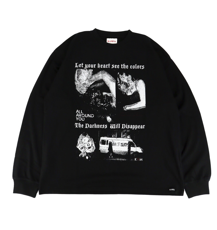 ��26SS��KAMIYA ���ߥ� "ALL AROUND YOU" Long-Sleeve T-shirt �֥�å� G16LT091