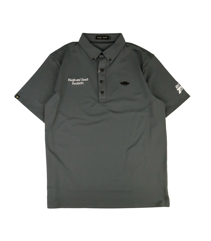 rough&swell ラフアンドスウェル　ポロシャツ　半袖　メンズ　M 紺色 ラフアンドスウェル rough&swell メンズポロシャツ ROUGH&SWELL ラフ