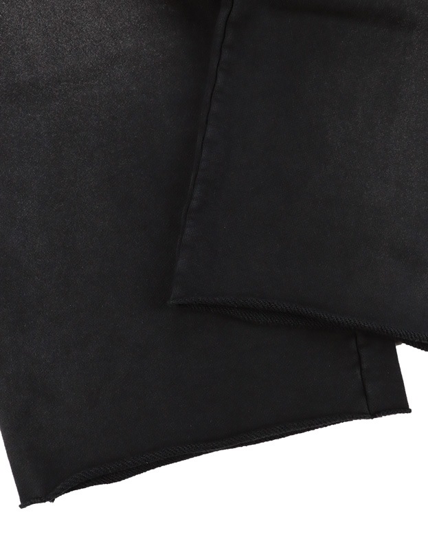 ��25AW��KAMIYA ���ߥ� "Skull Flame" Distressed Sweat Pants �֥�å� G15PT076