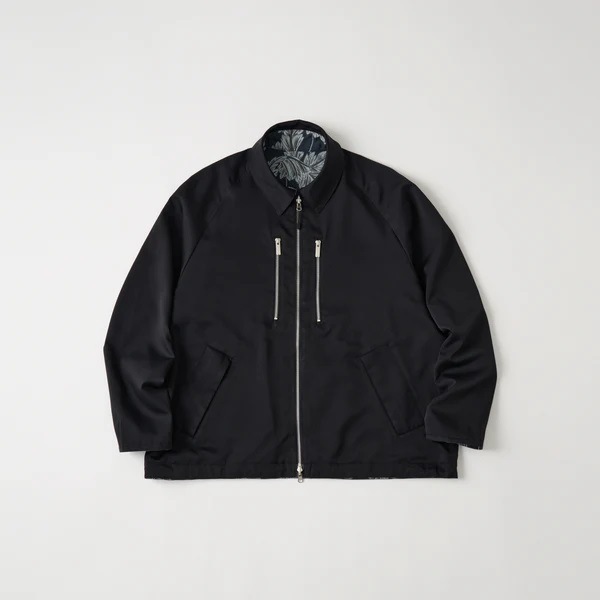 [26SS]White Mountaineering  �ۥ磻�ȥޥ���ƥ˥���� BOTANICAL PATTERN REVERSIBLE BLOUSON BLACK WM2671219