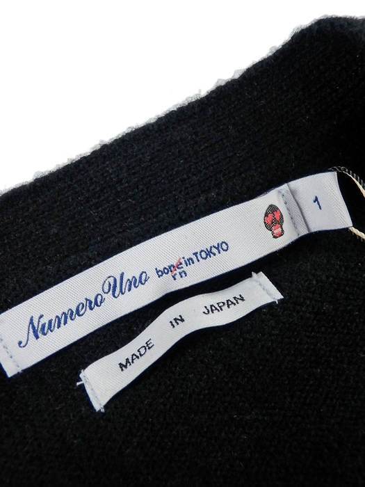 50%OFF】NUMERO UNO ヌメロウーノ ニットカーディガン ブラック NU-13F