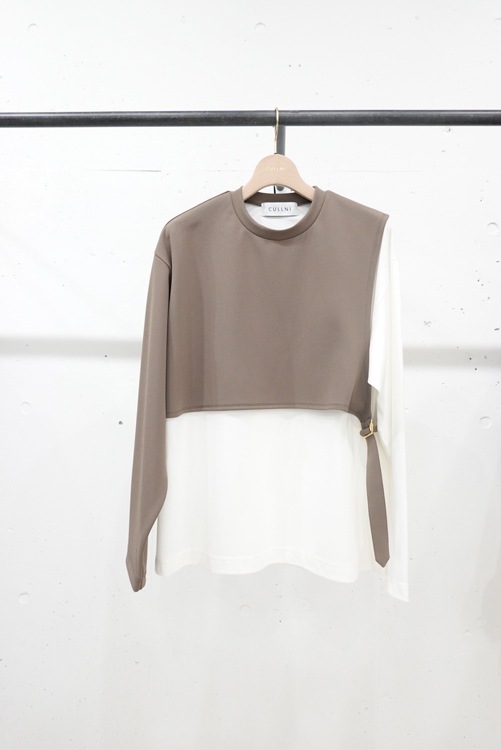 CULLNI クルニ Side Belt Combination Pullover TAUPE 22-AW-033