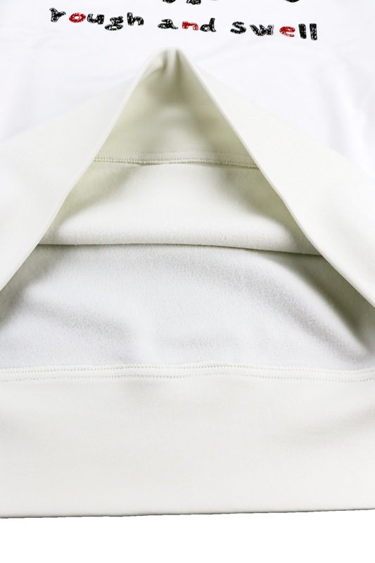 ��30%OFF��rough&swell ��ե���ɥ������� DOODLE SWEAT �������å� �ۥ磻�� RSM-24206 