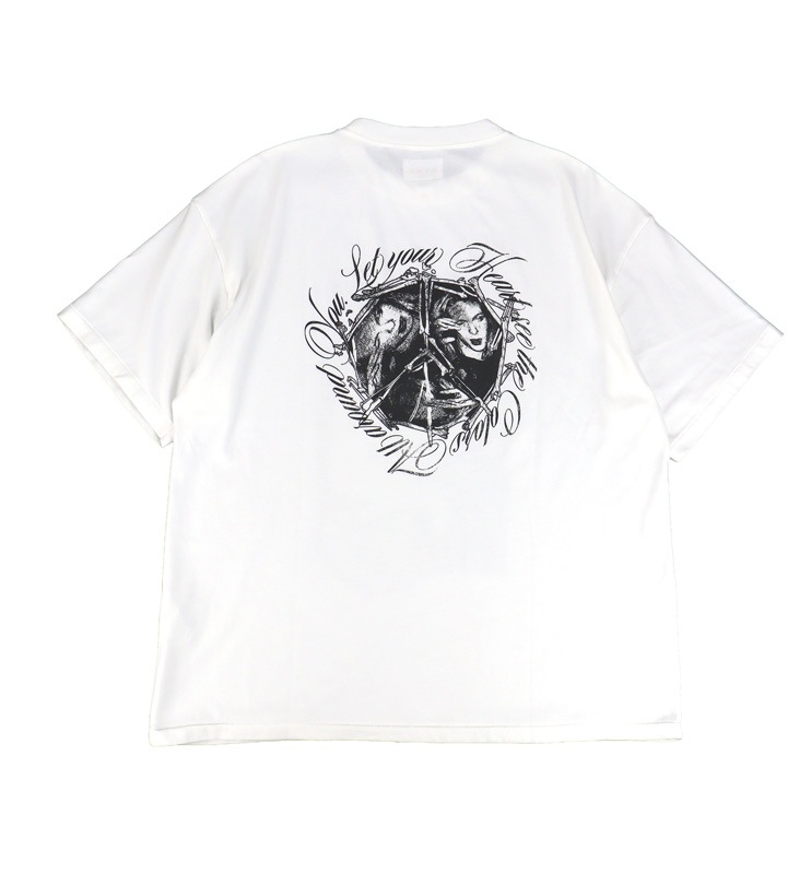 KAMIYA ���ߥ� "SWEET SMILE" T-shirt �ۥ磻�� G16TS096