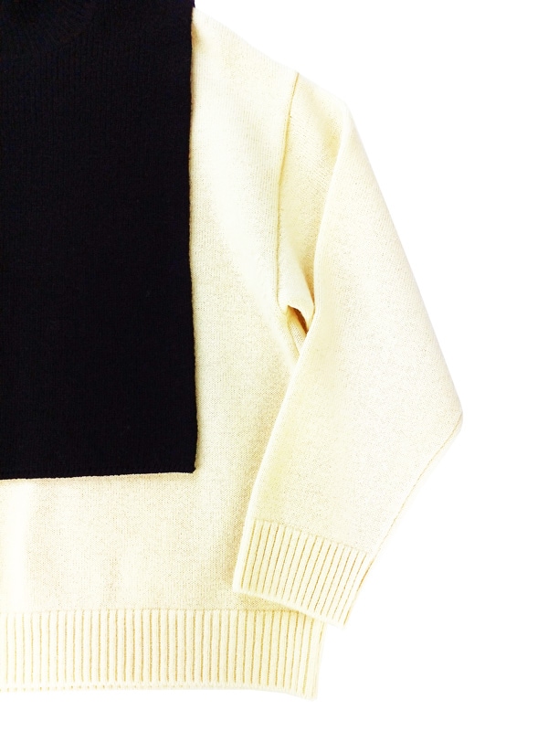 CULLNI クルニ Turtleneck Vest Layered Knit BLACK 22-AW-042 の通販