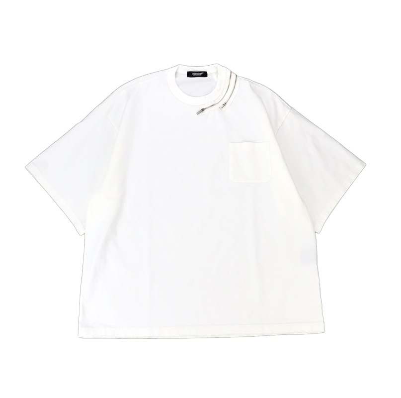 SALE】 UNDERCOVER アンダーカバー 衿2連ZIP半袖PKTEE ホワイト