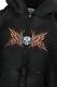��25AW��KAMIYA ���ߥ� "Skull Flame" Distressed Zip-up Hoodie �֥�å� G15HD073