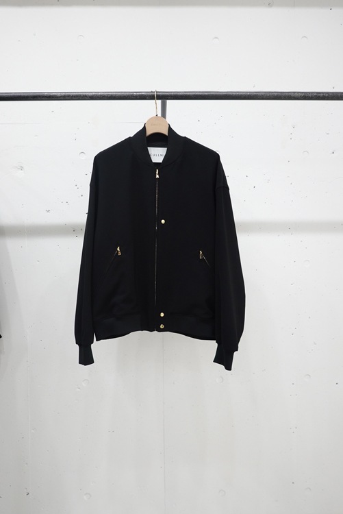 24AW】CULLNI クルニ Stretch Double Cloth MA-1 BLACK 24-AW-017 の