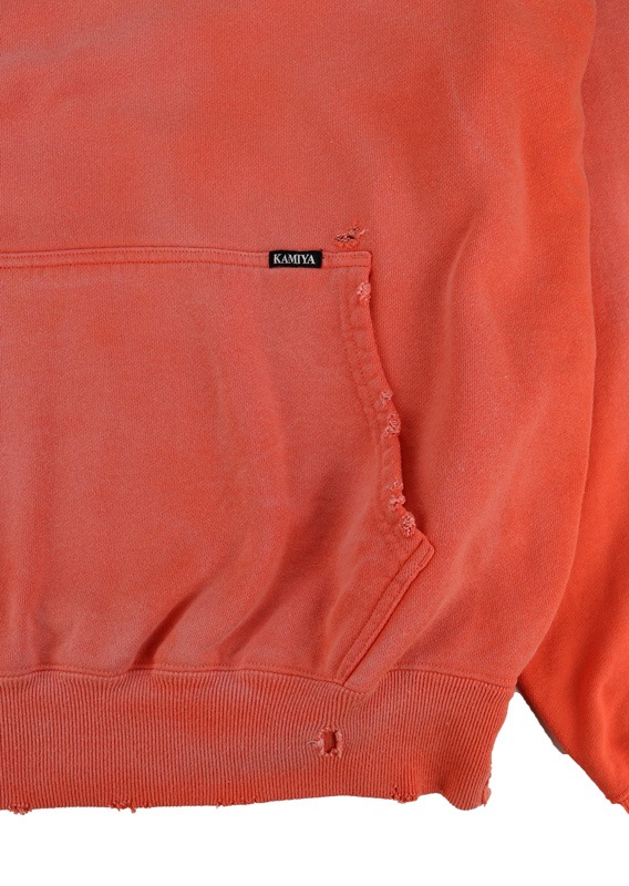 ��25AW��KAMIYA ���ߥ� Distressed Henry Neck Hoodie ����� G15HD077
