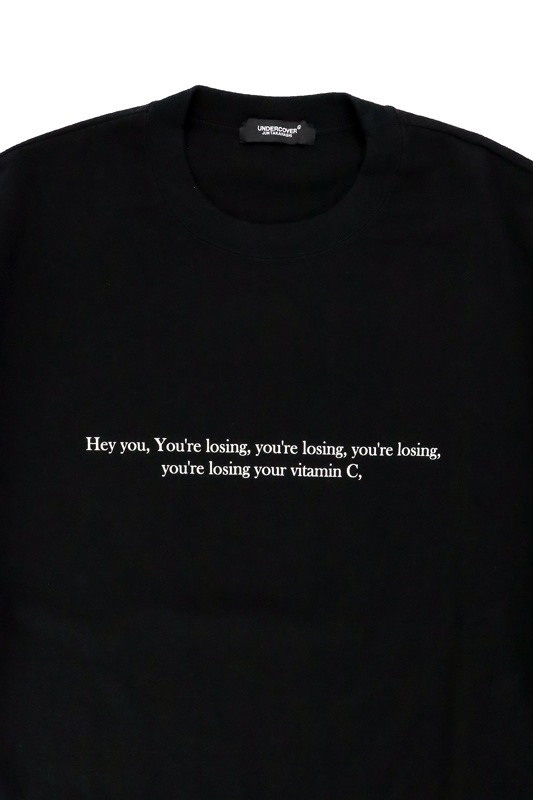 23SS】 UNDERCOVER アンダーカバー BD天竺TEE VITAMIN C ブラック
