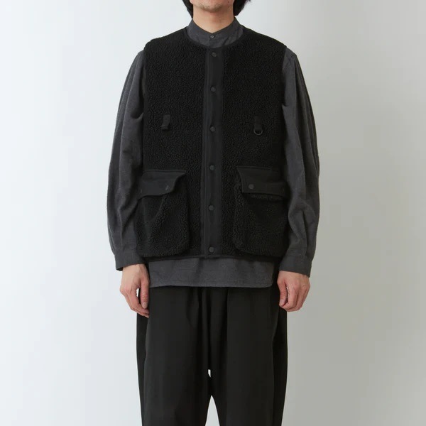 新品未使用品　White Mountaineering BOA VEST 24AW】White Mountaineering BOA VEST BLACK WM2473513 の通販