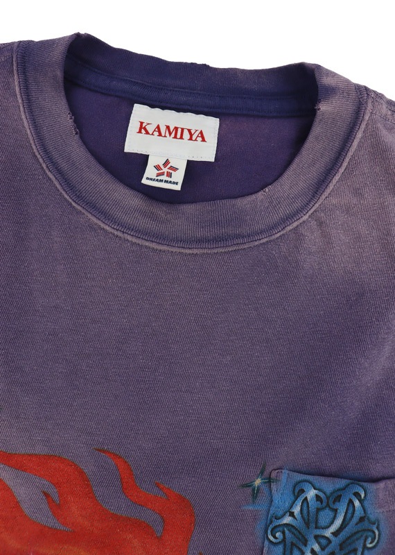 ��26SS��KAMIYA ���ߥ� "REAL TORCH" Distressed Pocket T-shirt �ͥ��ӡ� G16TS090