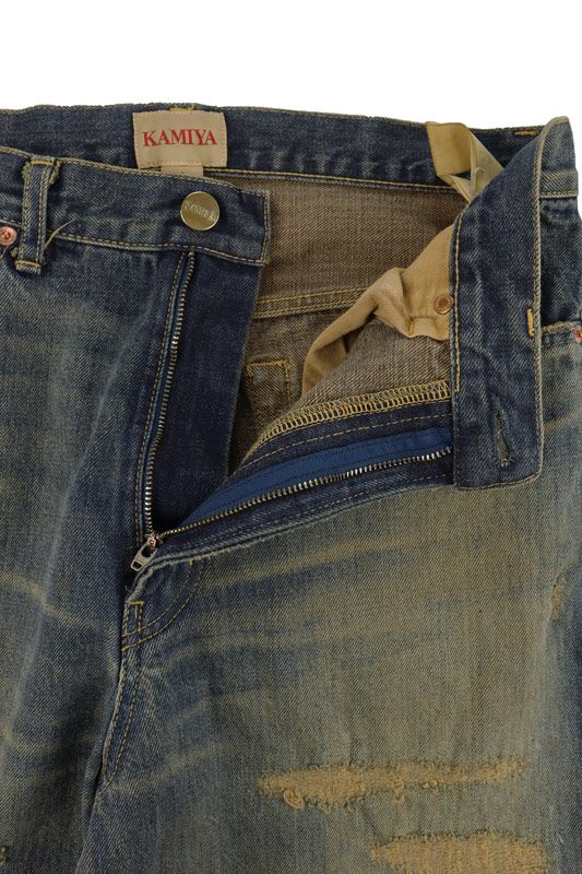 ��25AW��KAMIYA ���ߥ� BORO Bootcut Wide Denim Pants ����ǥ��� G15PT053