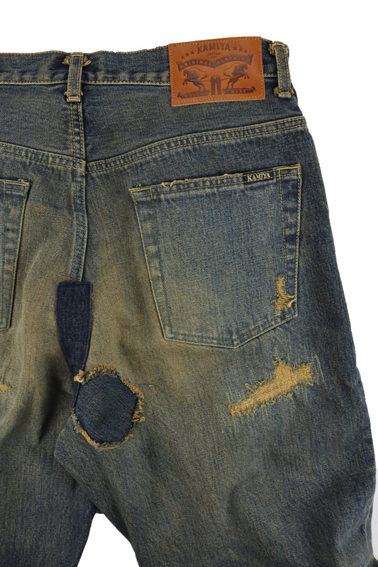 ��25AW��KAMIYA ���ߥ� BORO Bootcut Wide Denim Pants ����ǥ��� G15PT053