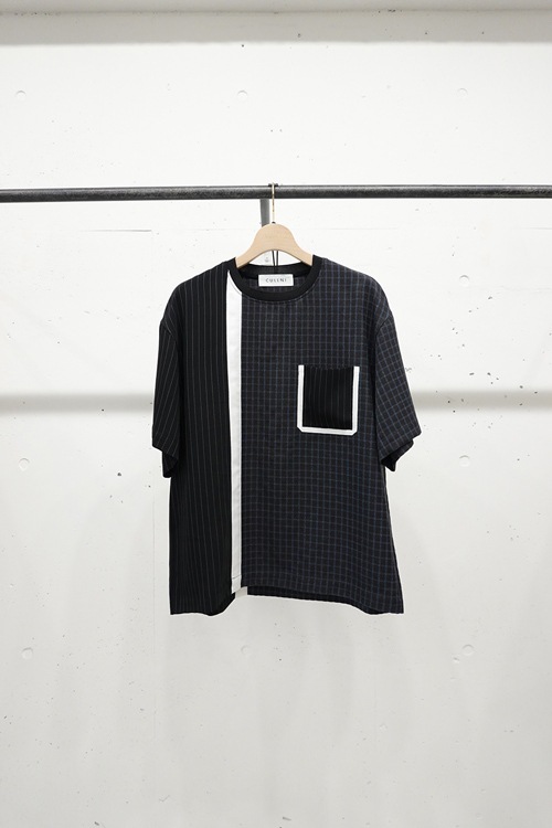 ��25SS��CULLNI ����� Check Bi Color Pullover BROWN CKxBLACK ST 25-SS-026