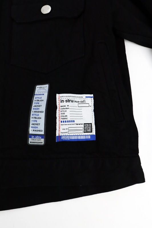 Maison MIHARA YASUHIRO in��stru(men-tal). ONE WASHED SELVAGE DENIM JACKET �֥�å� I17BL024