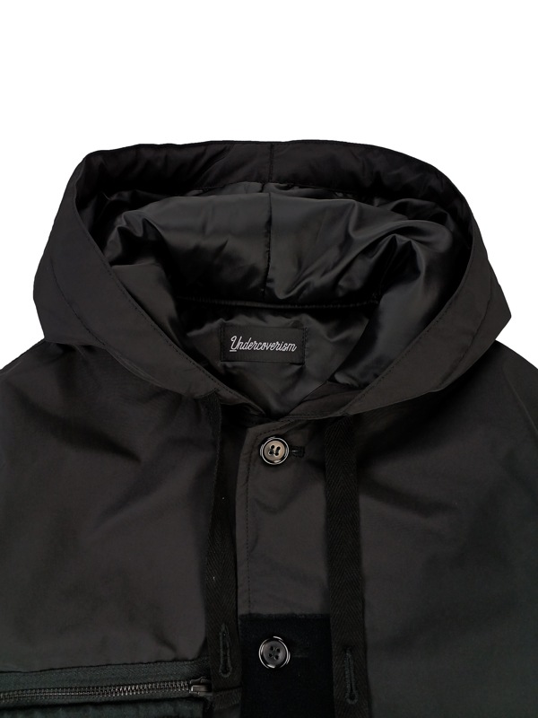Undercoverism ブラック フード付きジャケット サイズ3 SALE】Undercoverism アンダーカバーイズム Pe3連ARMYPK付フードコーチ