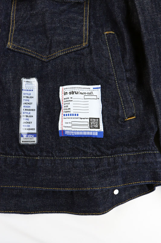 Maison MIHARA YASUHIRO in��stru(men-tal). ONE WASHED SELVAGE DENIM JACKET ����ǥ��� I17BL024