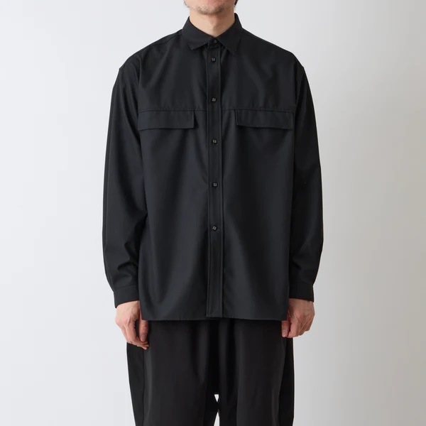 25AWWhite Mountaineering Repose Wear ۥ磻ȥޥƥ˥ MID GUSSET SLEEVE STRETCH SHIRTBLACK RW2573101