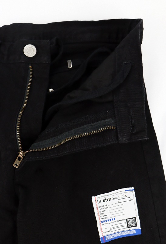 Maison MIHARA YASUHIRO in��stru(men-tal). ONE WASHED SELVAGE DENIM STRAIGHT PANTS �֥�å� I17PT025