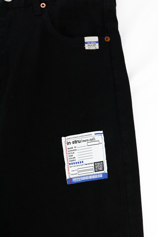 Maison MIHARA YASUHIRO in��stru(men-tal). ONE WASHED SELVAGE DENIM STRAIGHT PANTS �֥�å� I17PT025