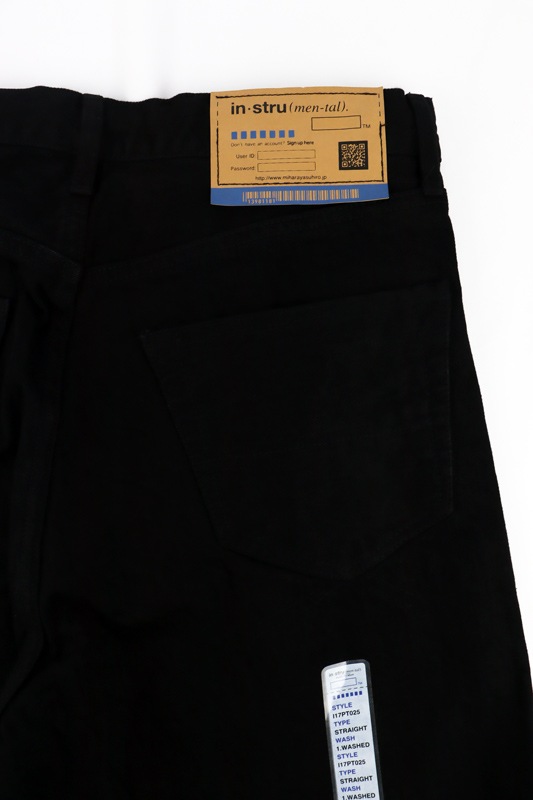 Maison MIHARA YASUHIRO in��stru(men-tal). ONE WASHED SELVAGE DENIM STRAIGHT PANTS �֥�å� I17PT025