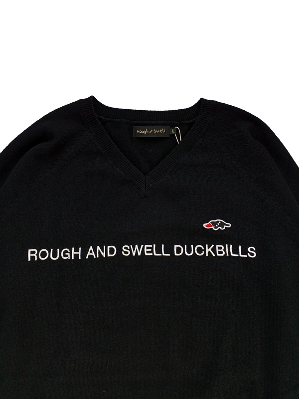 Vネックセーター オレンジ rough swell カジュアルゴルフドットコムby