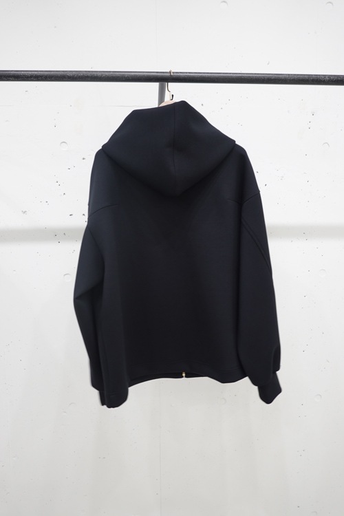 CULLNI クルニ Double Pocket Front Zip Hoodie BLACK 23-SS-008 の