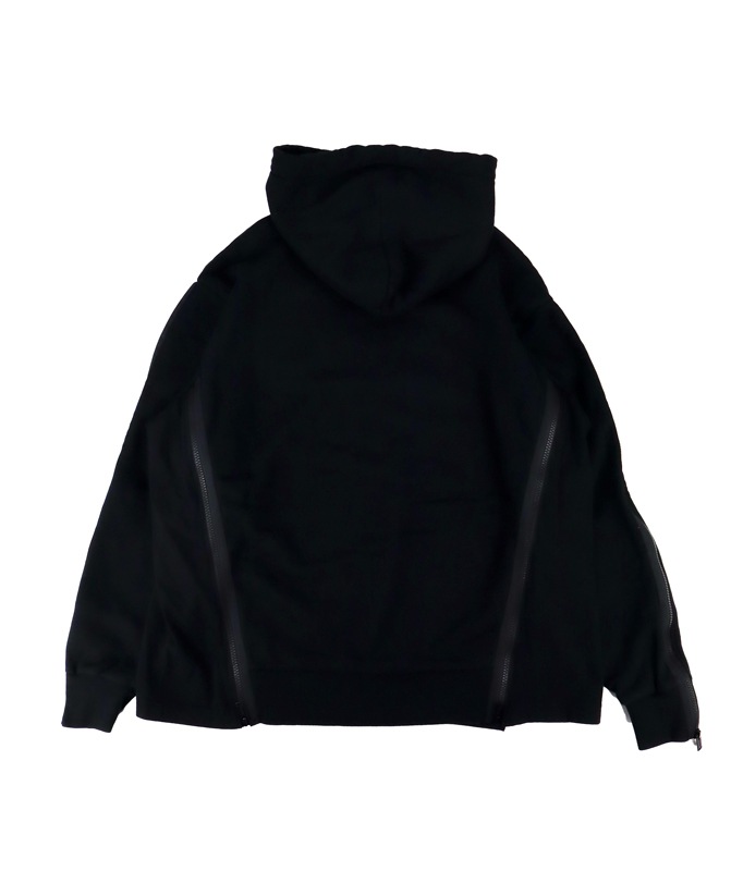 UNDERCOVER アンダーカバー 脇天竺切替袖ZIPフーディーU ブラック