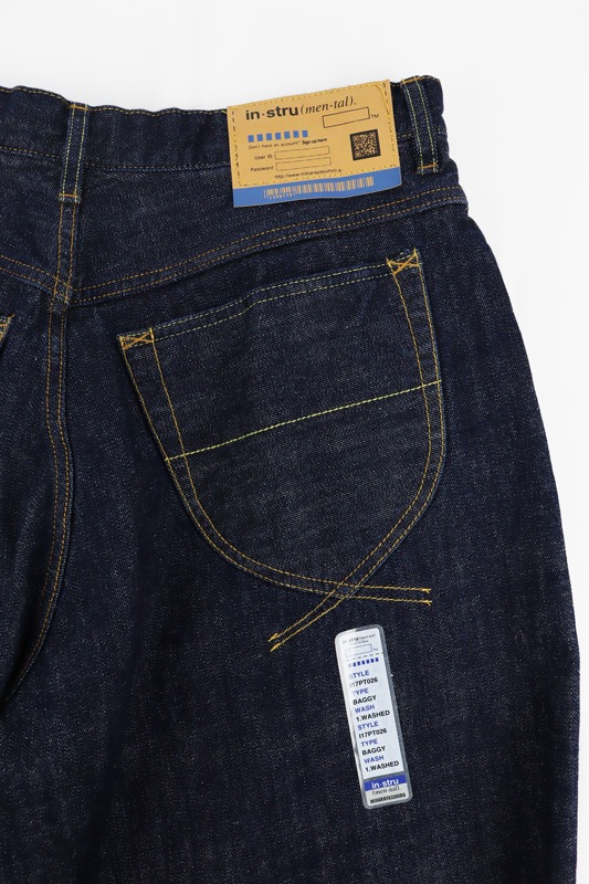 Maison MIHARA YASUHIRO in��stru(men-tal). ONE WASHED SELVAGE DENIM BAGGY PANTS ����ǥ��� I17PT026
