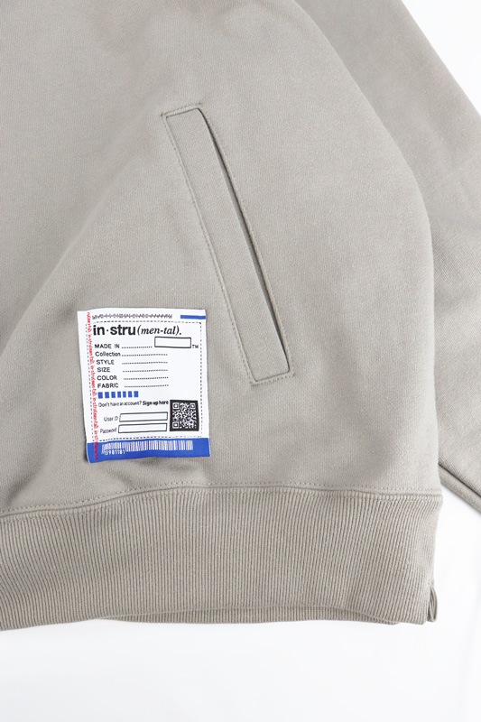 Maison MIHARA YASUHIRO in��stru(men-tal). HEAVY WEIGHT FRENCH TERRY HOODIE �饤�ȥ��졼 I16HD542