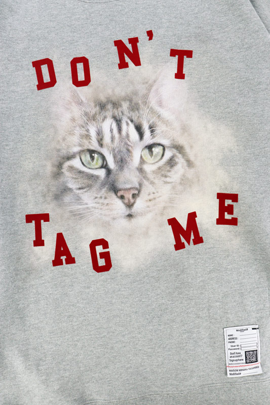 ��26AW��Maison MIHARA YASUHIRO �᥾�� �ߥϥ�䥹�ҥ� Cat Printed Sweatshirt ���졼 J17PO782