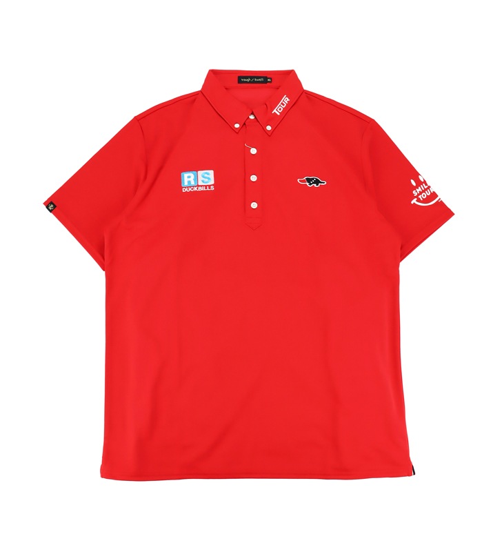 rough&swell ラフアンドスウェル SMILE TOUR POLO ポロシャツ レッド