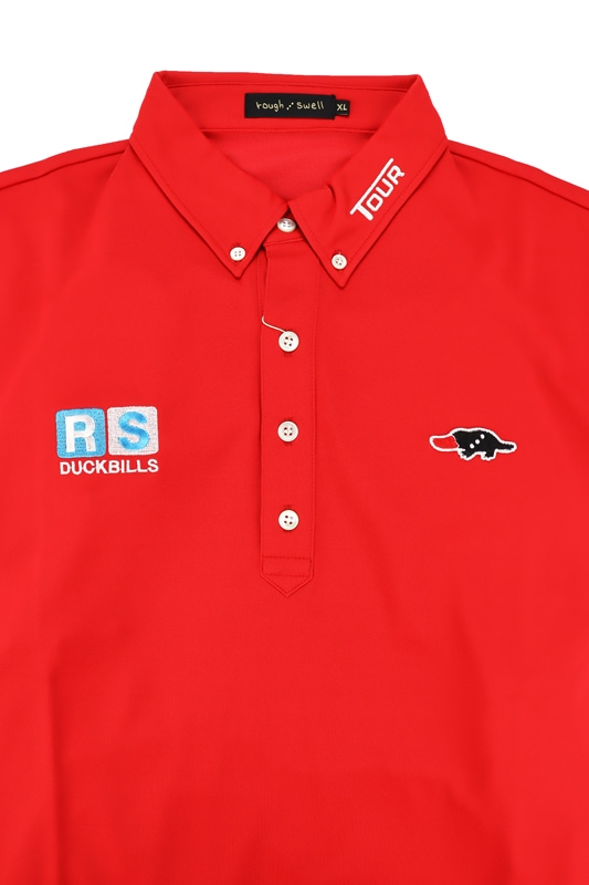 rough&swell ラフアンドスウェル SMILE TOUR POLO ポロシャツ レッド